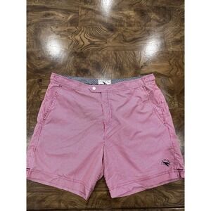 Ted Baker Men's Swim Trunks Red White Stripe Designer Fourth Of July  Size S